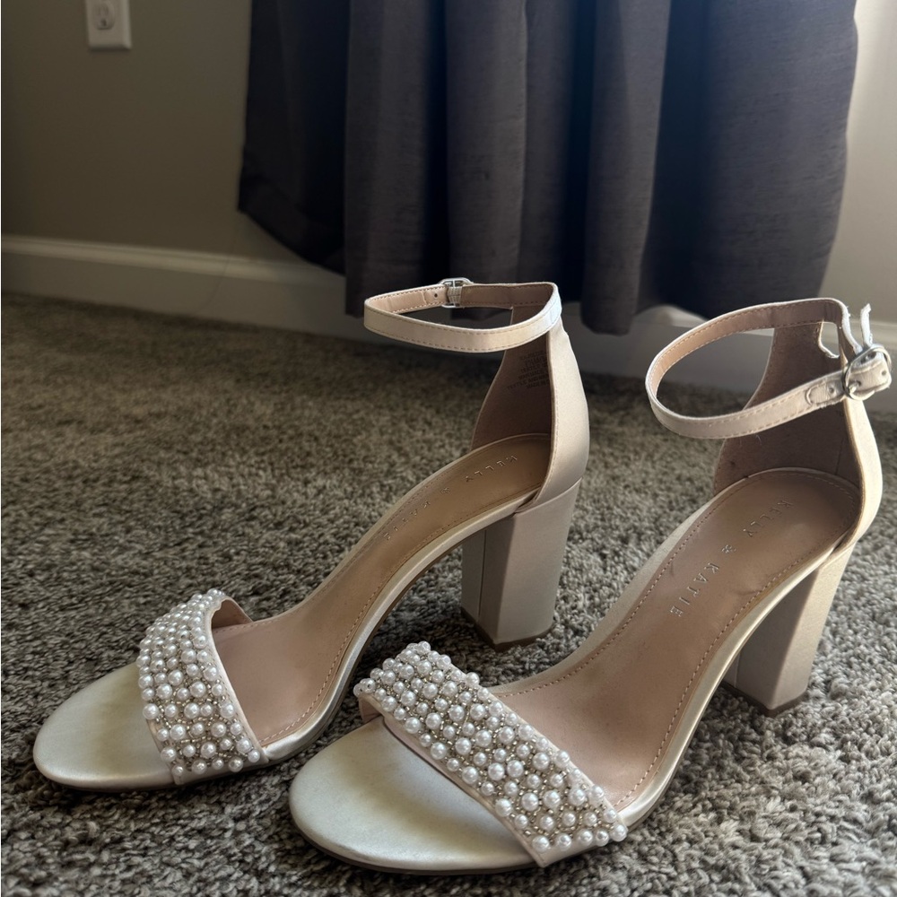 Elegant Pearl-Embellished Heels